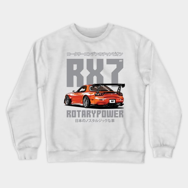 RX7 Crewneck Sweatshirt by hafisidris@gmail.com